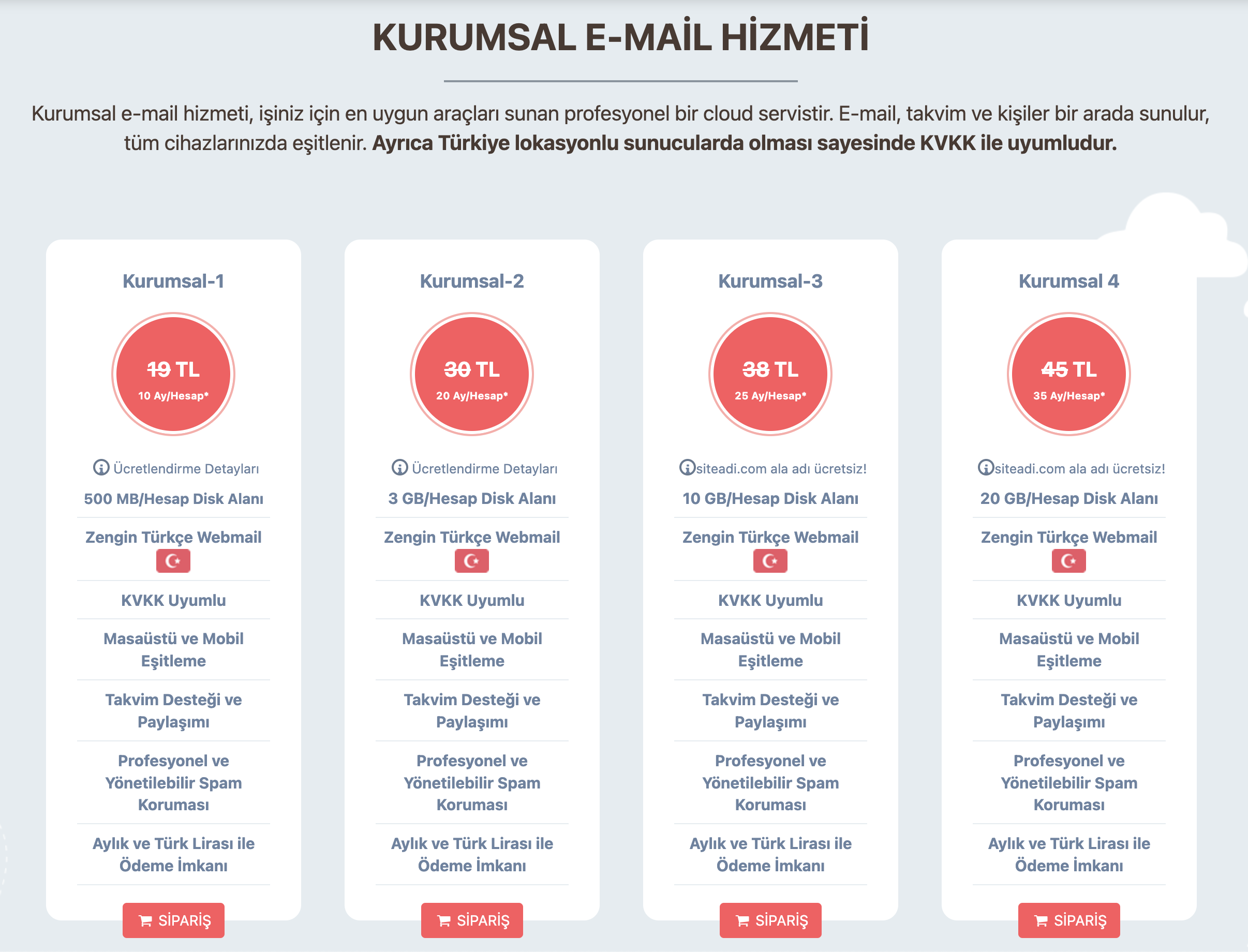kurumsal eposta paketleri